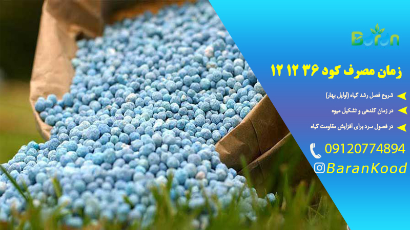 زمان مصرف کود ۳۶ ۱۲ ۱۲